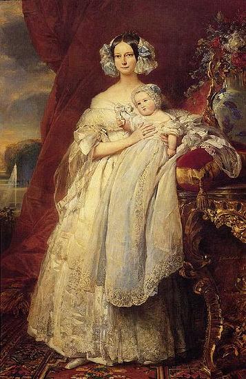 Franz Xaver Winterhalter Portrait of Helena of Mecklemburg-Schwerin oil painting image